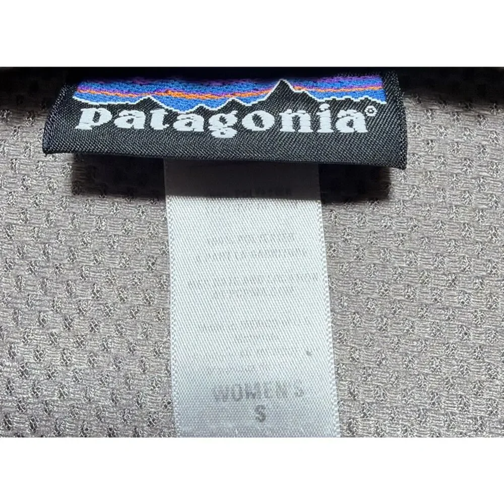 Patagonia Womens Deep Pile Retro Vest BROWN Sherpa Fleece Full Zip Jacket Size S